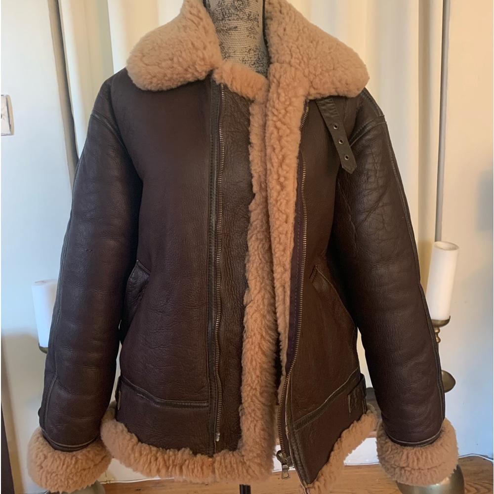 NWOT Polden sheepskin aviator gunner jacket from England originally over $800